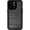 Black Painted Wood iPhone 15 Pro Waterproof Case